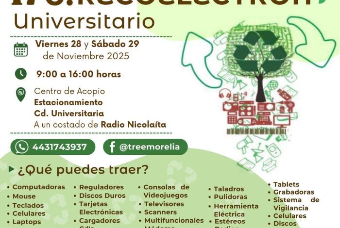 28 y 29 de noviembre se llevará a cabo el Recoelectrón Universitario 