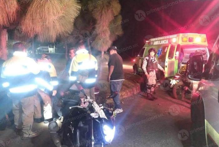 Accidente de moto deja dos lesionados, en Uruapan