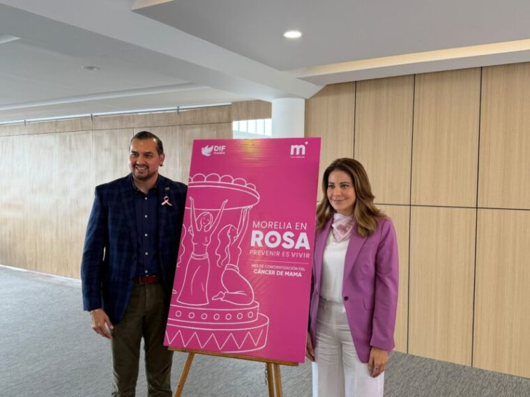 Activan campaña “Morelia en Rosa… Prevenir es Vivir”