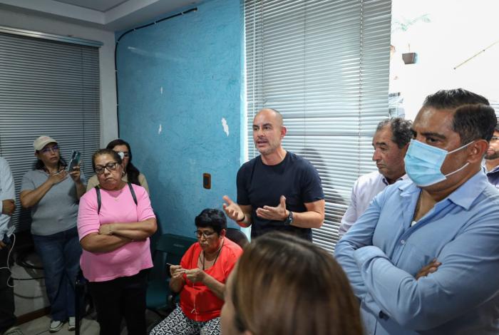 Adolfo Torres presenta a usuarios los avances y la solución provisional del rebombeo Guillermo Prieto