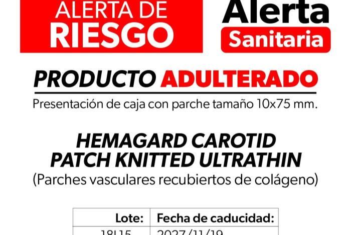 Alerta Cofepris por adulteración de parches vasculares: SSM