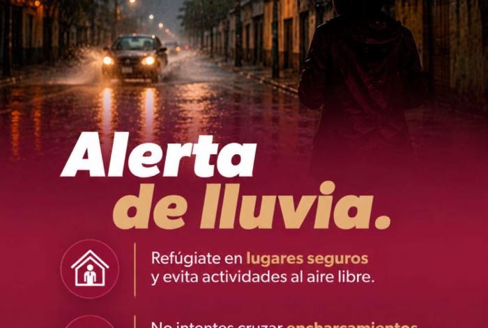 #Alerta | Segob llama a reforzar medidas de prevención ante lluvias
