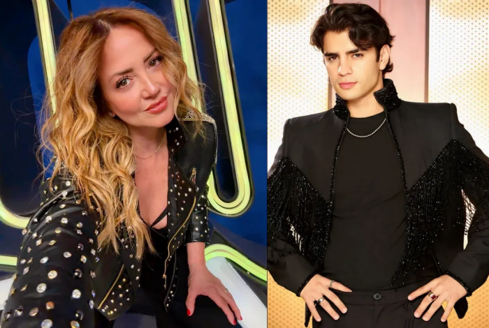 Andrea Legarreta y Aarón Mercury tienen reconciliación en el escenario