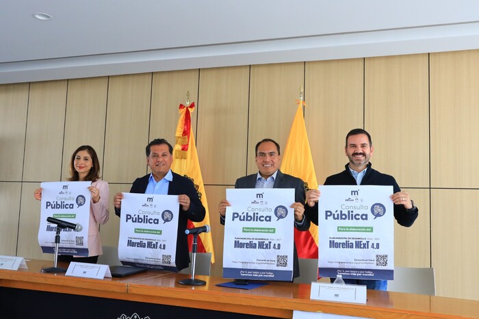 Anuncia consulta pública para el Plan Municipal de Desarrollo Morelia 2024-2027