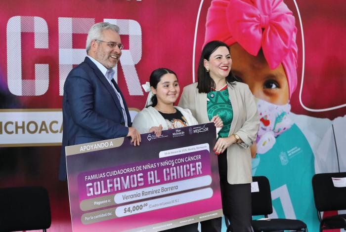 Apoya Bedolla con gastos a 382 familias de niñas y niños con cáncer