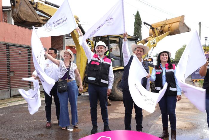 Arranca Bedolla rehabilitación de espacio público y calle en Uruapan