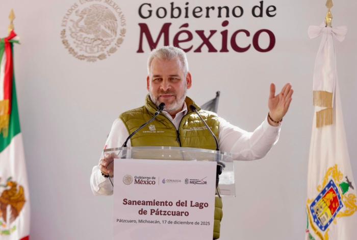 Arrancan Bedolla y Conagua rehabilitación de 3 plantas tratadoras para sanear el lago de Pátzcuaro