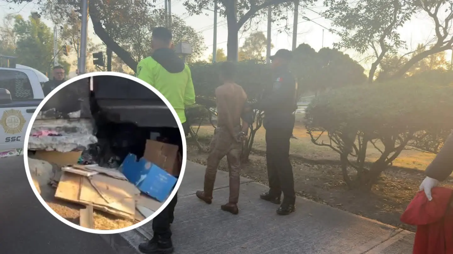 Arrestan en CDMX a un hombre tras ser visto cubriéndose con la piel de un perro