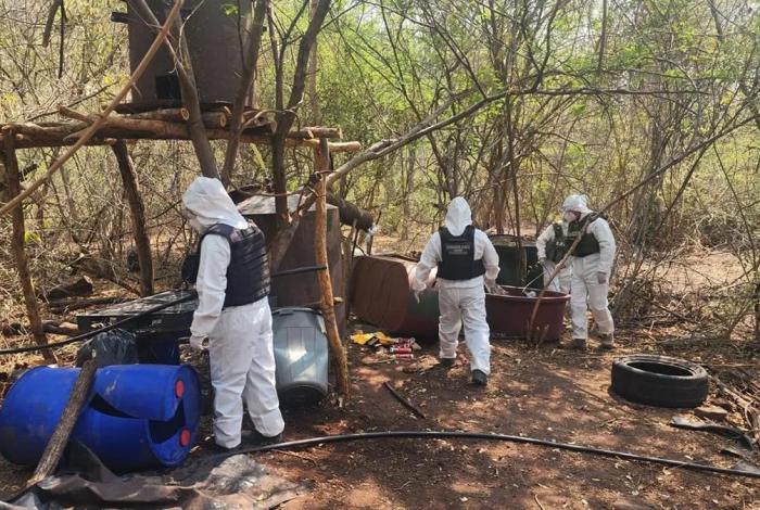 Asegura SSP otro laboratorio de drogas en La Huacana