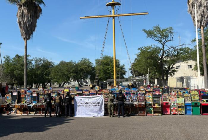 Aseguradas 183 máquinas tragamonedas en Lázaro Cárdenas: SSP