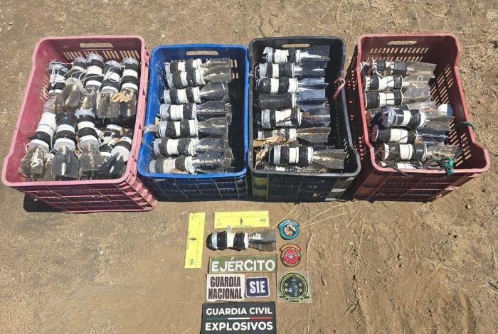 Asegurados en 2025 más de mil 600 explosivos y 700 armas: SSP