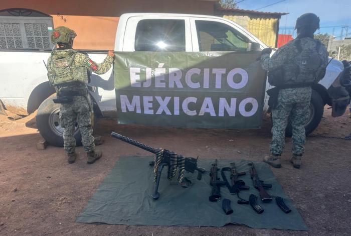 Aseguran armas y vehículos en Marcos Castellanos