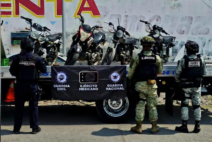 Aseguran cuatro motos en Apatzingán; dos tienen reporte de robo
