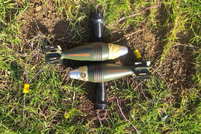 Aseguran y destruyen dos granadas de mortero en Zacapu