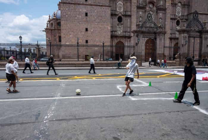 Así fue la protesta antimundialista de colectivas en el Centro de Morelia