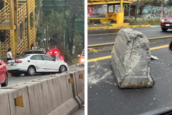 Auto choca contra muro de contención en la Madero poniente de Morelia
