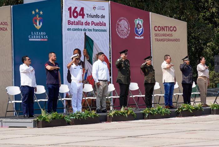 Autoridades de Lázaro Cárdenas conmemoran 164° Aniversario de la Batalla de Puebla