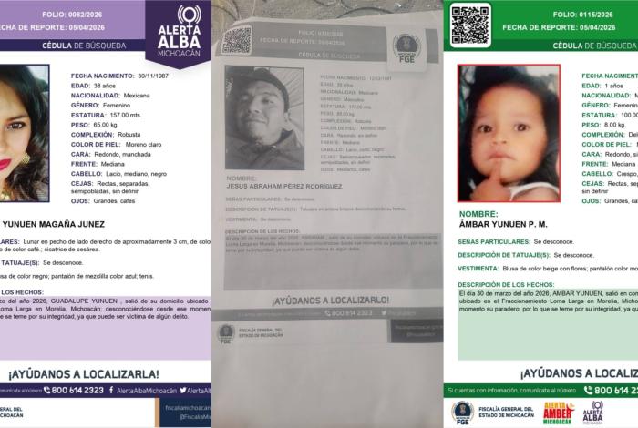Ayúdanos a encontrar a familia moreliana; desap4recieron camino a la playa