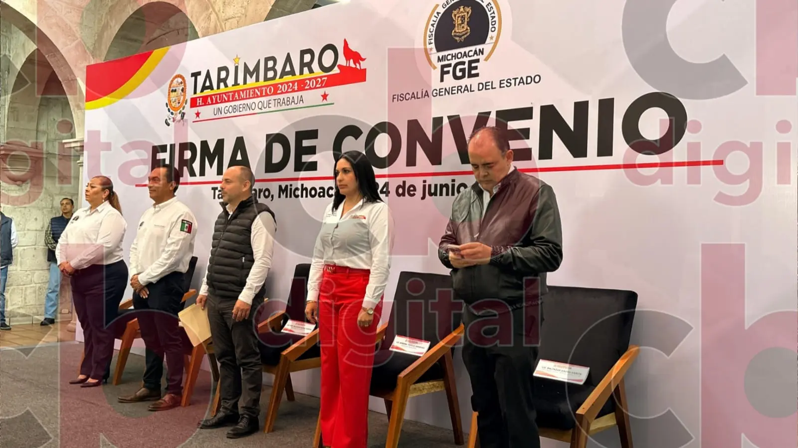 Ayuntamiento de Tarímbaro firma convenio con Fiscalía General del Estado