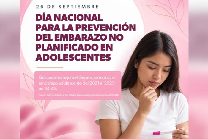Baja 34.4 por ciento el embarazo adolescente en Michoacán