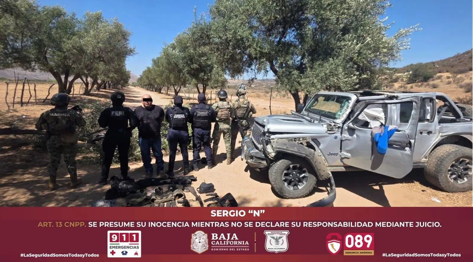 Capturan a “El Checo”, presunto operador del CJNG en Baja California.