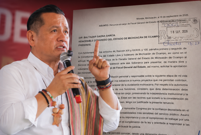 Carlos Torres Piña presenta renuncia a la FGE y abre nueva etapa en su trayectoria de servicio público