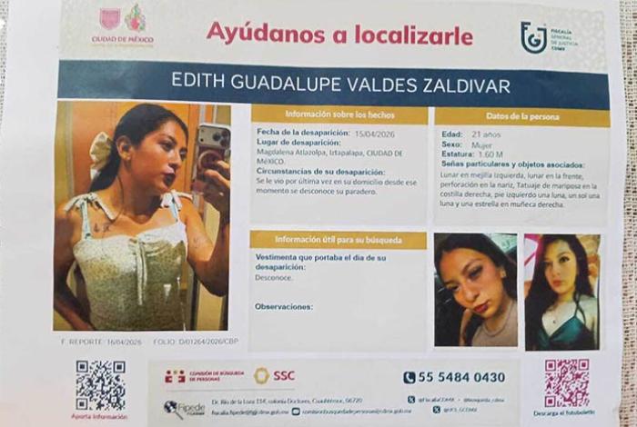 Caso Edith Guadalupe: Investigan negligencia y corrupción tras hallar a joven sin vida