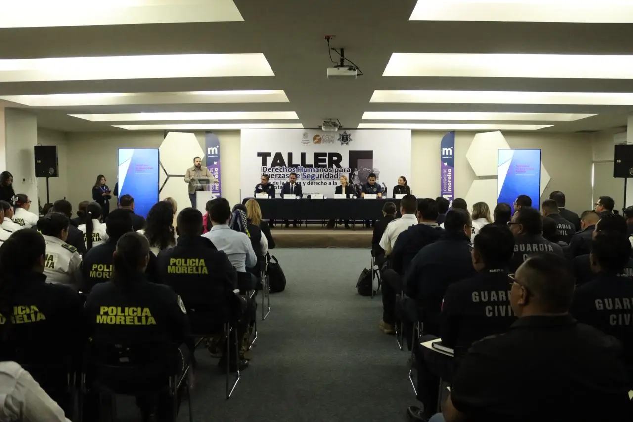 CEDH Michoacán y ONU-DH capacitan a cuerpos de seguridad en uso de la fuerza y derecho a la protesta