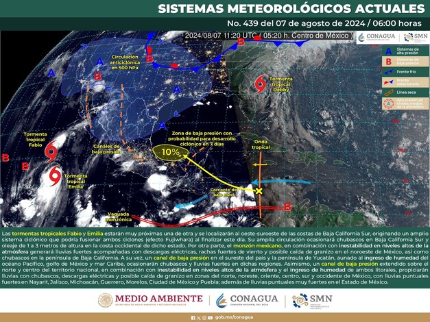  #Clima | Conoce el Pronóstico Meteorológico General de este miércoles 07 de agosto