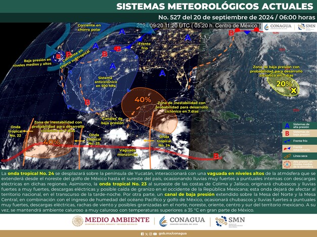  #Clima | Conoce el Pronóstico Meteorológico General de este viernes 20 de septiembre