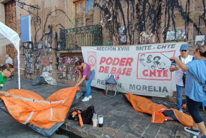 ¿Cómo funciona el plantón magisterial de Madero?