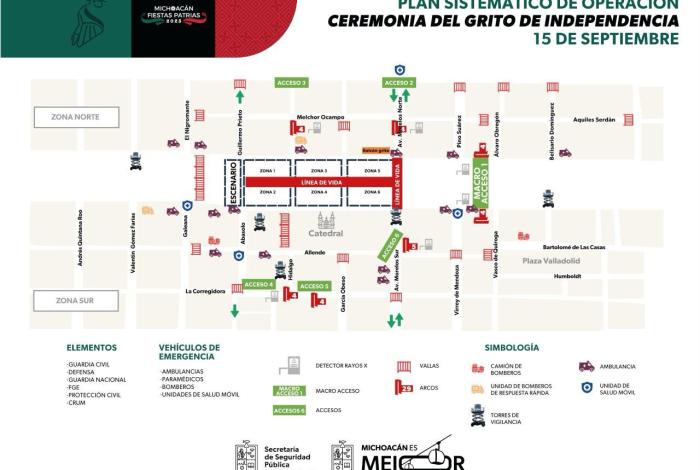 Conoce los accesos y cierres viales para las fiestas patrias en el centro de Morelia: SSP