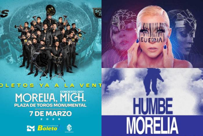 Conoce que artistas y conciertos se presentaran en Morelia este 2026