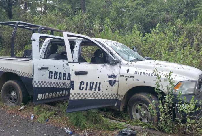 Continúan hospitalizados cuatro elementos de la GC tras at4que en Nahuatzen