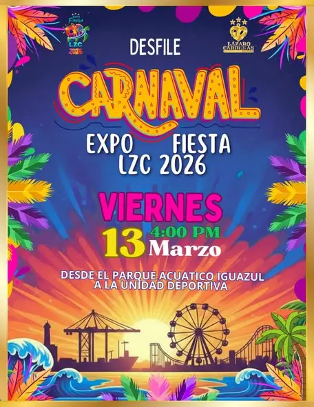 Convocan a Participar en el Desfile de “Carnaval” de la Expo Fiesta LZC 2026
