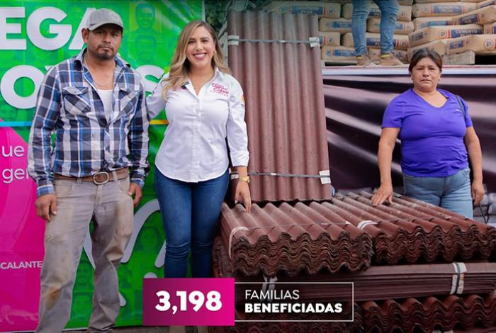 Dayana Pérez Mendoza fortalece el bienestar con apoyos de vivienda para 3 mil 198 familias