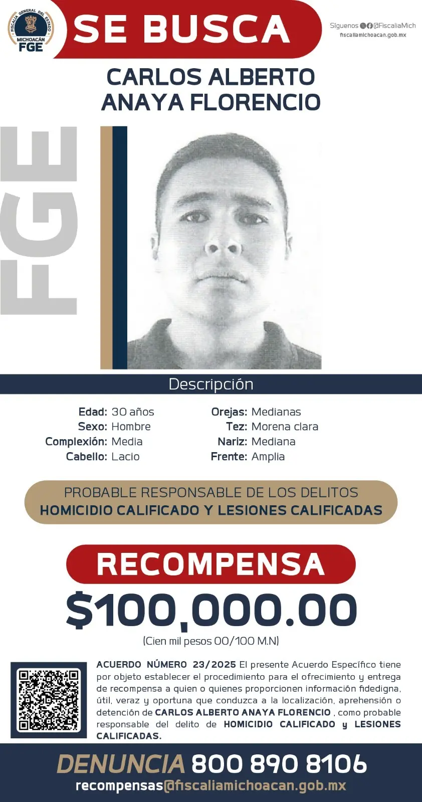 De servidor público a fugitivo: recompensan con 100 mil pesos por tránsito acusado de matar a joven