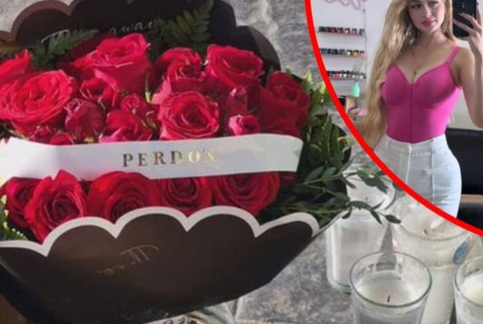 Dejan rosas con la palabra perdón en la estética que era de Valeria Márquez; C5 grabó huida de los hechores