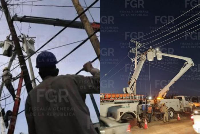 Delincuentes balean 3 postes de luz para dañar interruptores en Apatzingán y Aguililla; FGR investiga