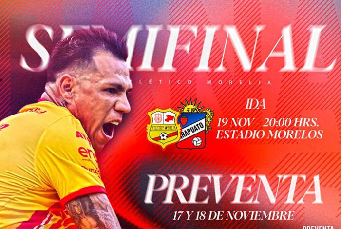 Desde 100 hasta 300 pesos, los boletos para la Ida de semifinales entre Atlético Morelia e Irapuato