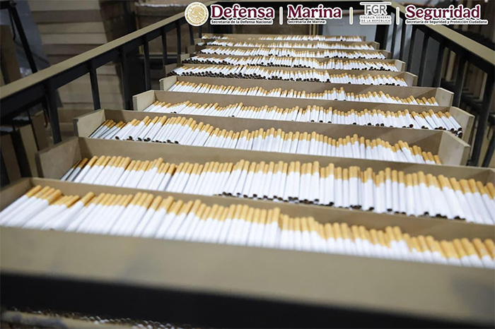 Desmantelan fábrica clandestina y decomisan 60 toneladas de cigarrillos falsos
