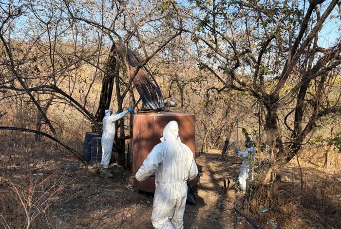 Desmantelan laboratorio clandestino en Los Reyes; aseguran reactores e insumos para droga sintética