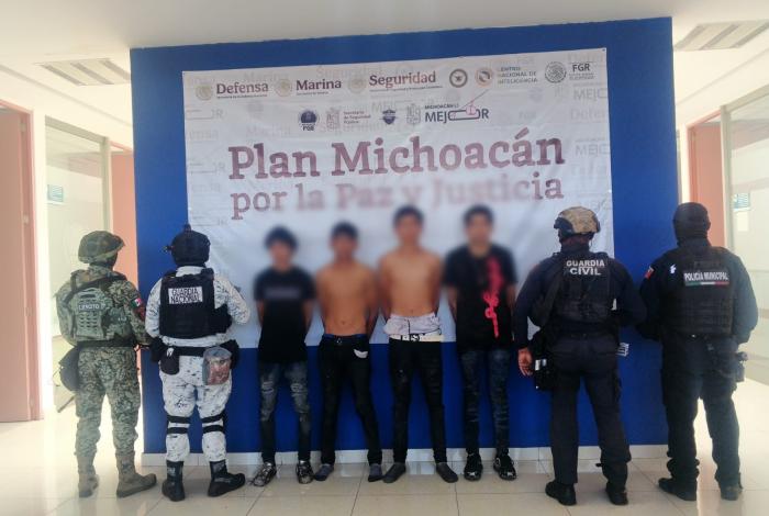 Detienen a cuatro en narc0campamento de Zamora; tres son menores