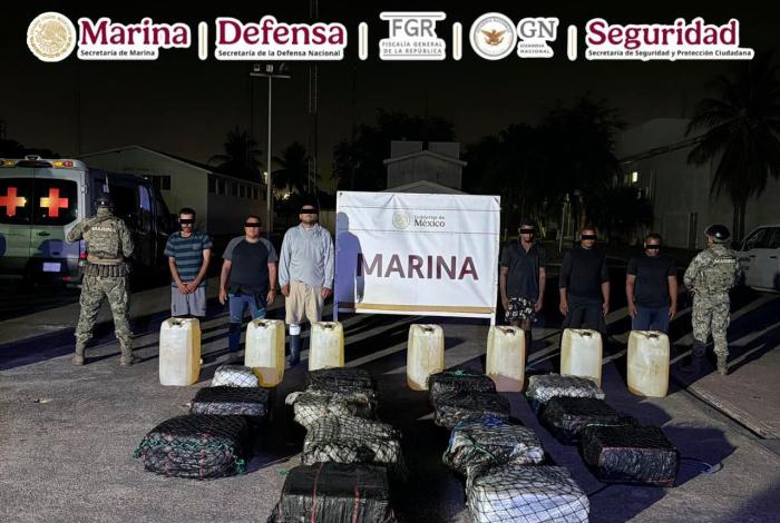 Detienen a seis en mar de LC, viajaban con más de 600 kg de Coc4ína