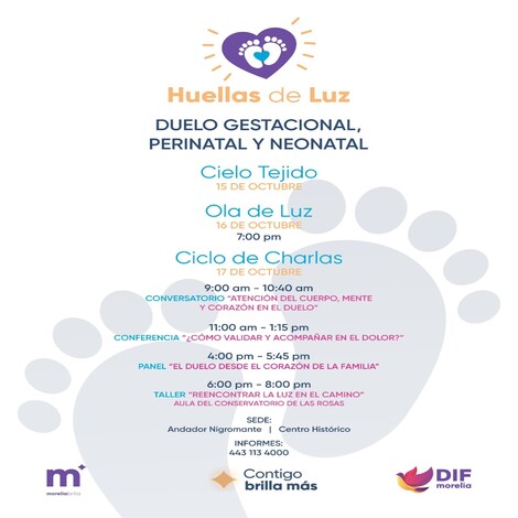  DIF Morelia invita a actividades en apoyo a familias que han perdido a un bebé durante el embarazo o al nacer