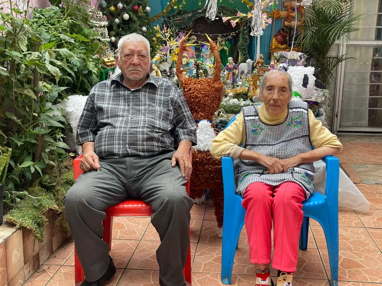 Doña Eva lista para festejar con su familia la primera posada