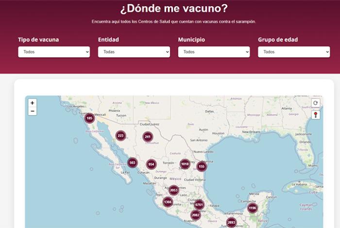 “Dónde me vacuno”: Lanzan sitio con más de 21 mil puntos de vacunación contra el sarampión en México