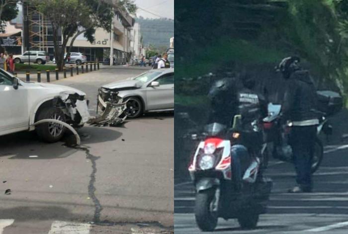 Dos accidentes viales se registran en distintos puntos de Morelia: choque en Boulevard García de León y derrape en el Libramiento Sur