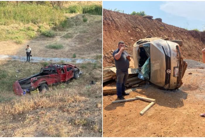 Dos volcaduras en la autopista Siglo XXI dejan tres personas heridas