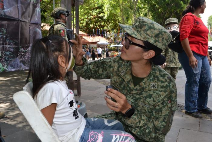 Ejército Mexicano y Guardia Nacional realizan Exposición Militar en Uruapan, Michoacán